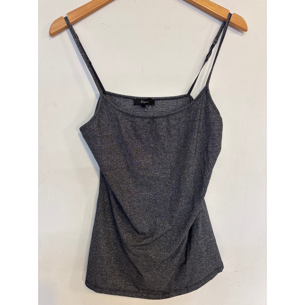 Express Womens Metallic Charcoal Grey Shimmer Camisole Tank Top Size M